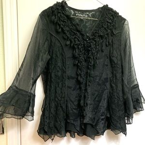 Whimsigothic Black Fairy Top by Pretty Angel , L